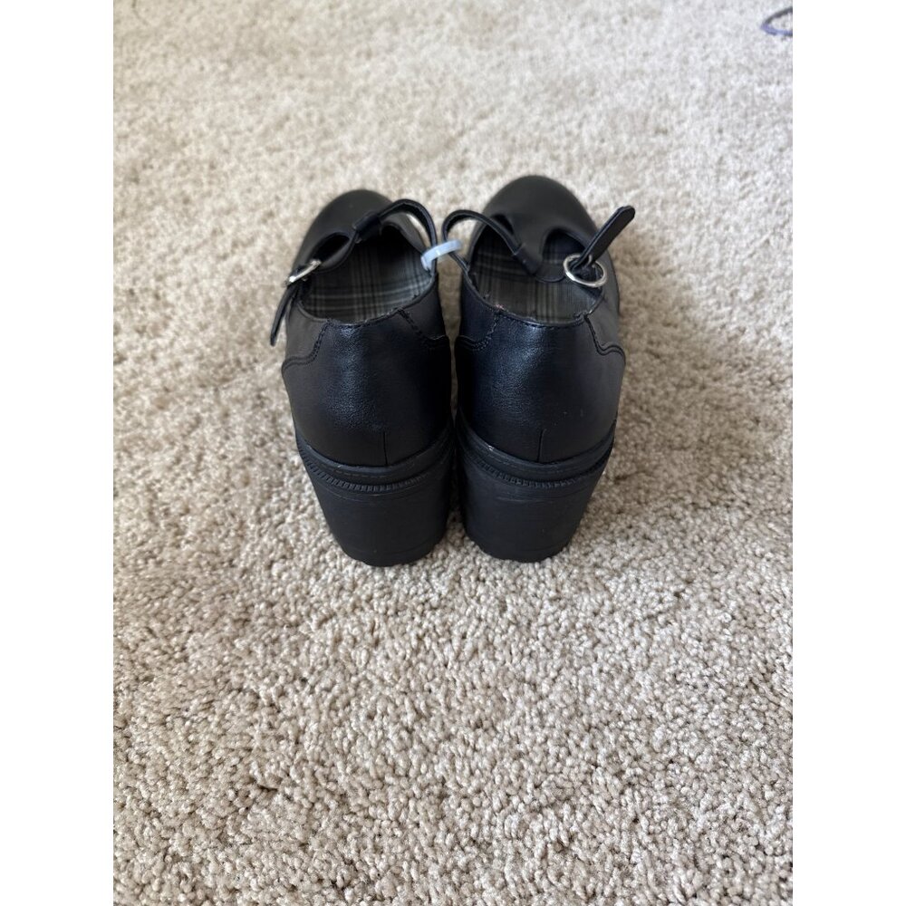 POP Women's Black Mary Janes Shoes Size 8.5 Platform Thick Goth Dark Grunge Punk - Picture 2 of 6